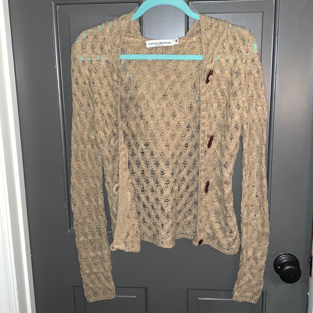 Cotton emporium sweater with buttons